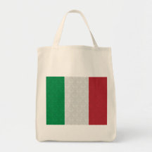 Italian Flag Damask Pattern Canvas Bags