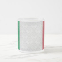 Italian Flag Damask Pattern Coffee Mug