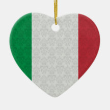 Italian Flag Damask Pattern Ornament