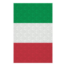 Italian Flag Damask Pattern Stationery