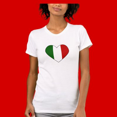 Italian Flag Heart Valentine Tee Shirts by ameriyank