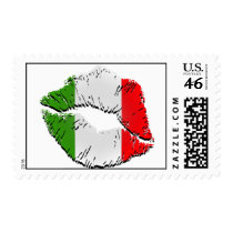 Italian Flag Lips Postage Stamps