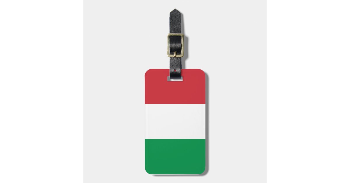 Italian flag luggage tags for bags and suitcases Zazzle