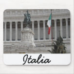Italian Flag Next to Ancient Roman Ruin Mouse Pads