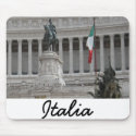 Italian Flag Next to Ancient Roman Ruin mousepads by Nero0788 Italian Flag Next to Ancient Roman Ruin mousepads