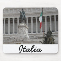 Italian Flag Next to Ancient Roman Ruin mousepads