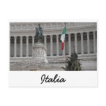 Italian Flag Next To Ancient Roman Ruins postcards