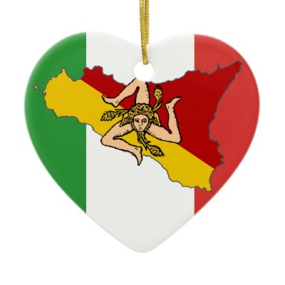 Italian Flag Sicily Ornament