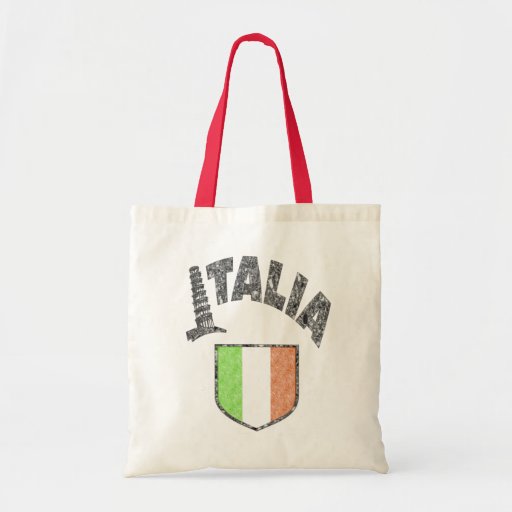 Italian Flag Vintage Canvas Tote Bag Italian Flag Vintage Canvas Tote Bag