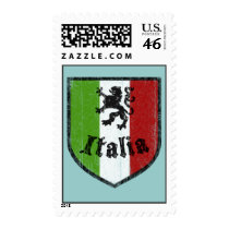 Italian Flag Vintage Style Postage Stamp