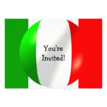 Italian Flag With Bubble Invitation