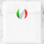 Italian Flag With Bubble Sticker