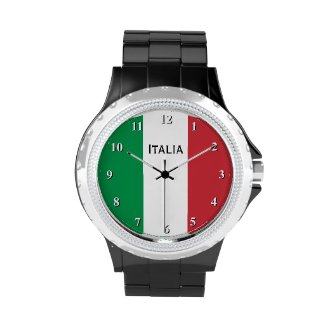 Italian flag wrist watch for men and women