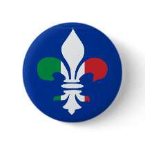 Italian Fleur de Lis Button by 777Images Italian Fleur de Lis Button