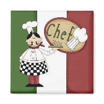 Italian Food Chef Refrigerator Magnets