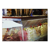 Italian gelato in display case card
