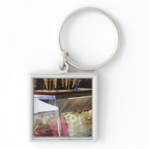 Italian gelato in display case keychains