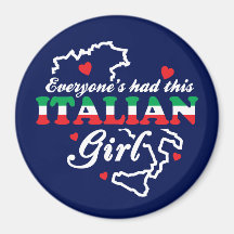Italian Girl Fridge Magnets