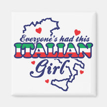 Italian Girl Refrigerator Magnets