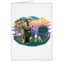 Italian Greyhound (brown-white) Card