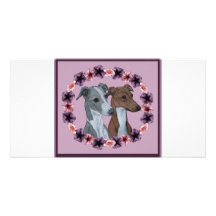 ITALIAN GREYHOUND DUO PHOTO CARD TEMPLATE