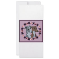 ITALIAN GREYHOUND DUO CUSTOM RACK CARD