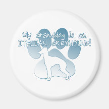 Italian Greyhound Granddog Refrigerator Magnet