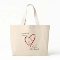 Italian Greyhound Heart Belongs bags