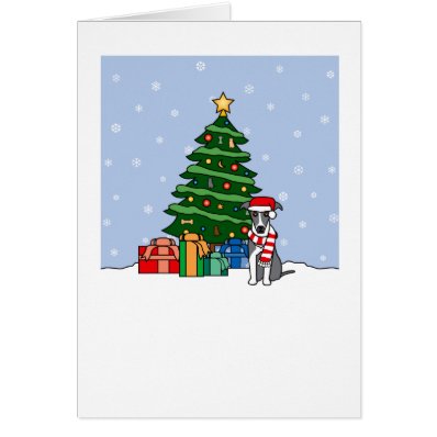 Italian Greyhound Howling Good Christmas Card