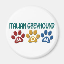 ITALIAN GREYHOUND Mom Paw Print 1 Fridge Magnets