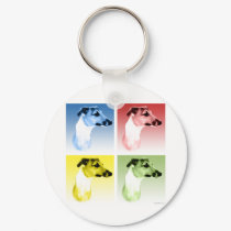 Italian Greyhound Popart keychains