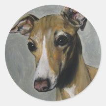 Italian Greyhound Round Stickers
