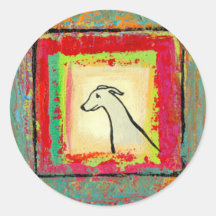 Italian Greyhound - Sensitive high strung dog art Sticker