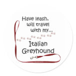 Italian Greyhound Travel Leash - Sticker