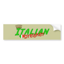 Italian Heart Breaker With Crown bumper stickers
