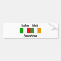 Italian Irish American Bumper Sticker