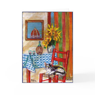 Italian Kitchen in Florence Greeting Card