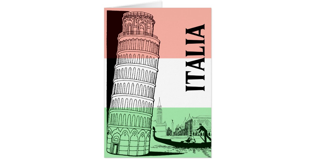 Italian Landmark Greeting Card - Personalized | Zazzle