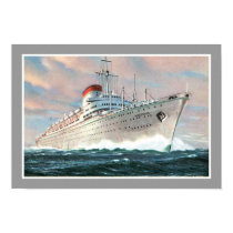 Italian Line's Augustus Poster posters by RetroCommunications Italian Line's Augustus Poster posters