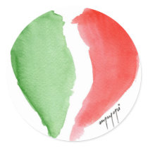 Italian love round sticker