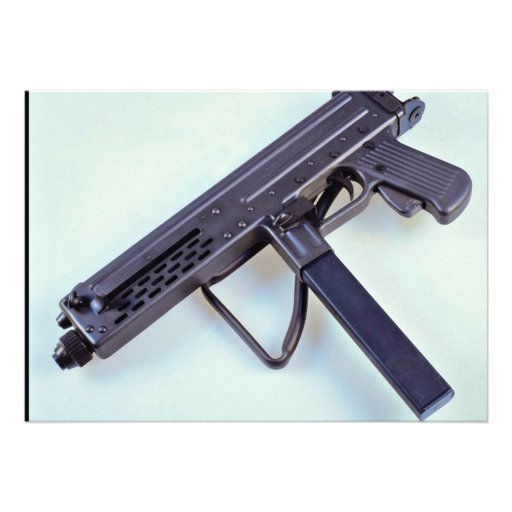 Italian Luigi Franchi 9mm sub machine gun Personalized Invite
