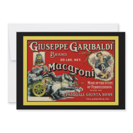 Italian Macaroni Advertisement Invitation invitation