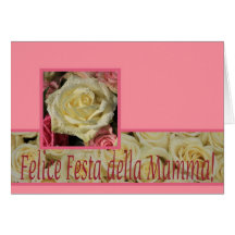 Italian Mother's Day rose card