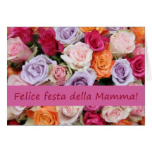 Italian Mother's Day rose card
