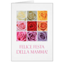 Italian Mother's Day rose card