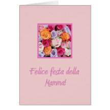 Italian Mother's Day rose card