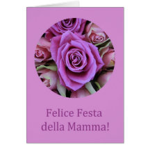 Italian Mother's Day rose card
