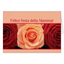 Italian Mother's Day rose card