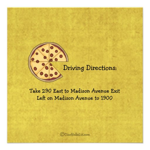 Italian Night Dinner Party Invitation Square Size