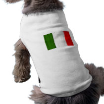 Italian oil painting style flag of Italy Dog Tee Shirt